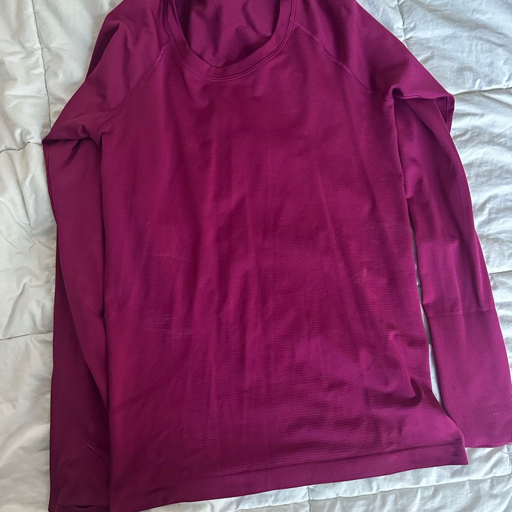 Lululemon Magenta Swiftly Tech Long Sleeve Top